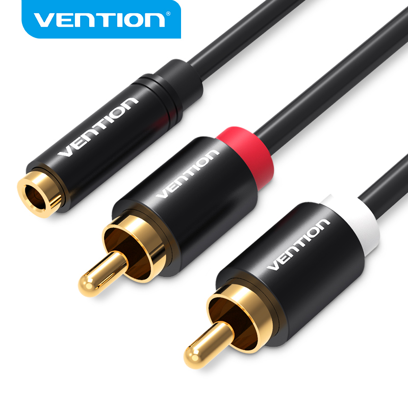 Home Cinema Ampli - Vention Jack 3.5mm Female naar 2RCA