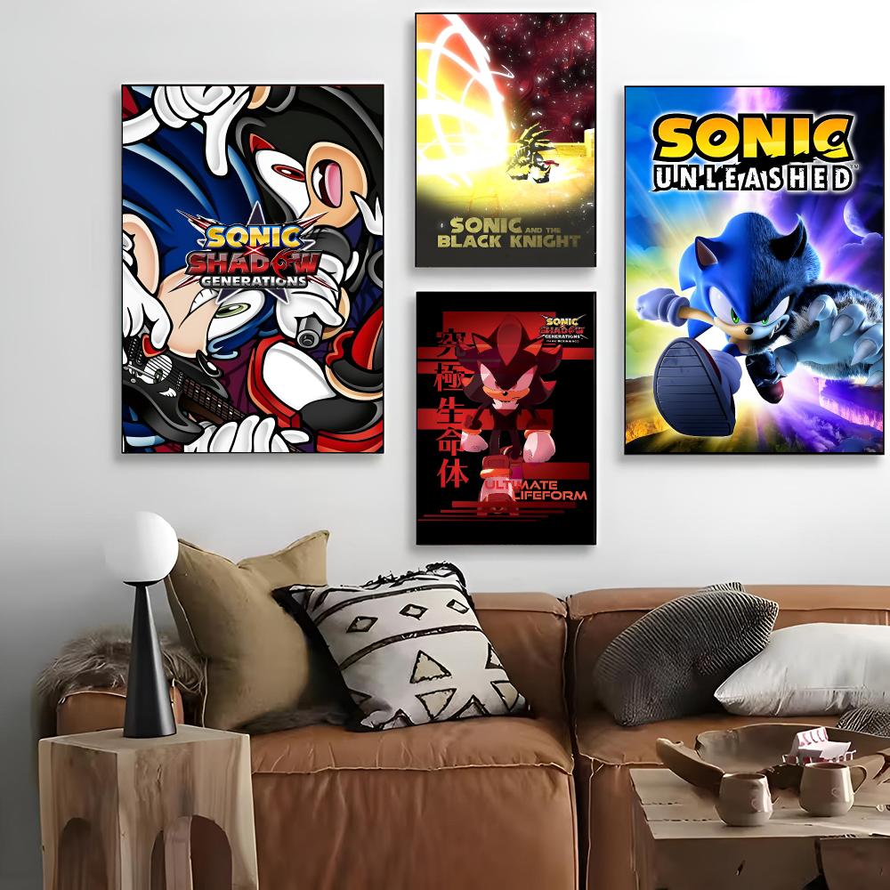 Home Cinema Wallpaper - A-Anime Sonic HedgehogES Schilderij Kalligrafie Voor