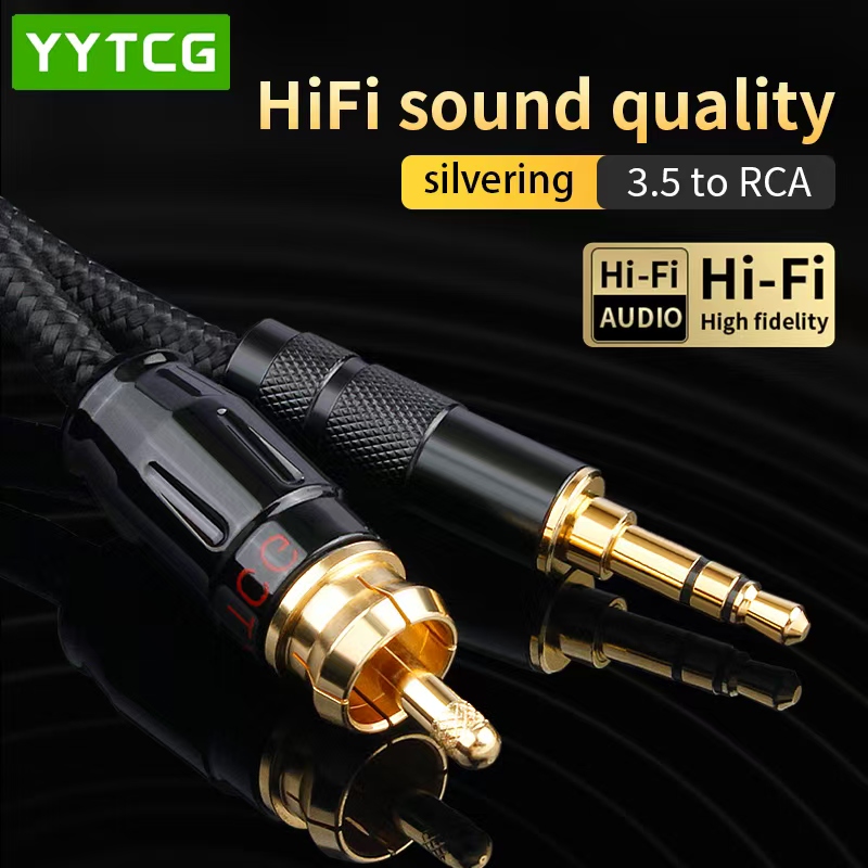 Home Cinema Ampli - YYTCG SPDIF Coaxkabel HIFI 3.5mm naar