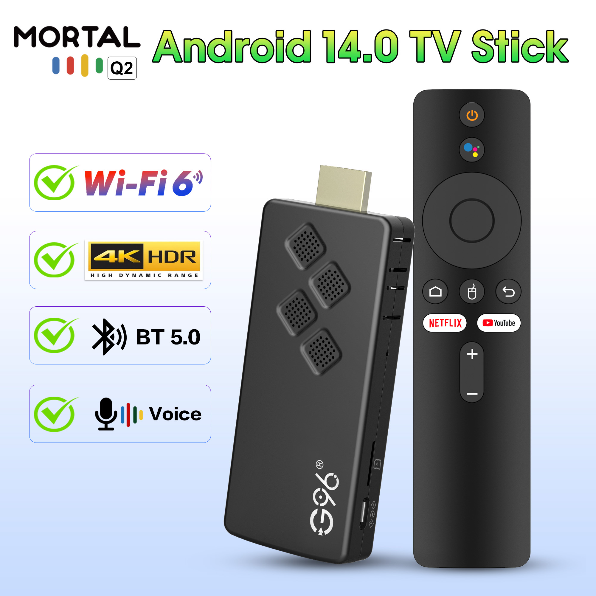 4K Media Player - Q2 Nieuwe Smart TV Stick Hoge-prestatie