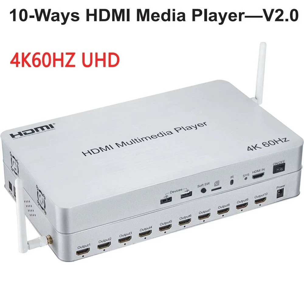 4K 60Hz 10-kanaals HDMI multim - 4K Media Player recensie en prijs