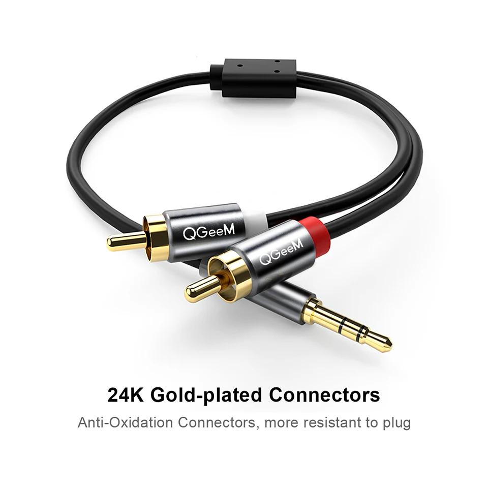 QGeeM RCA-kabel 2RCA naar 3.5  - Home Cinema Ampli recensie en prijs