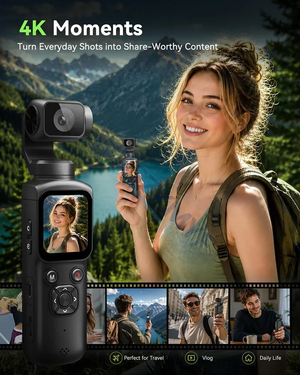 330 °   Face Track 4K draagbar - Home Cinema Youtube recensie en prijs