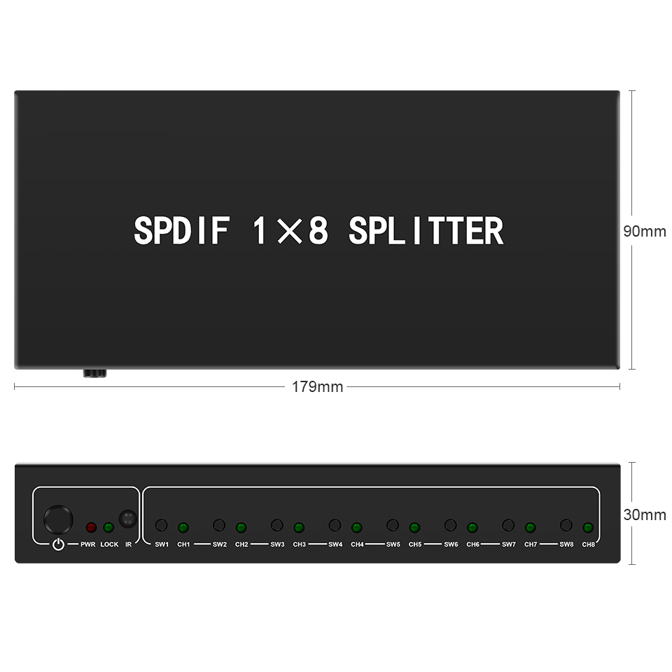 Optische Audio Splitter,1 In 8 - Home Cinema Ampli recensie en prijs