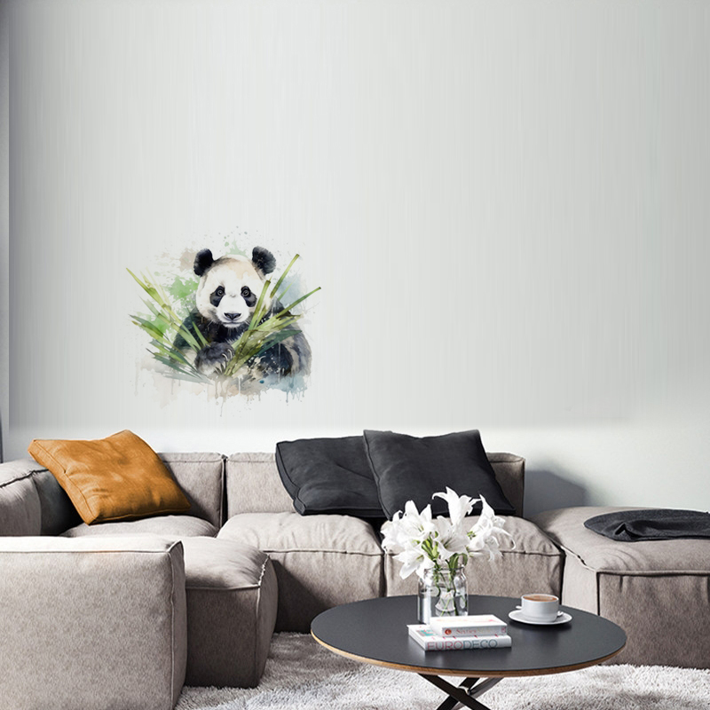 C76 #   Aquarel Panda muurstic - Home Cinema Wallpaper recensie en prijs